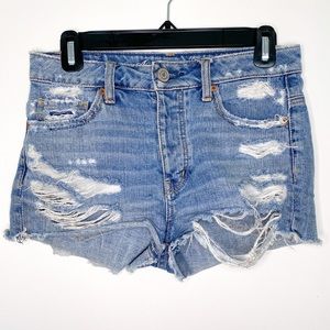 American Eagle Distressed Button-Fly shorts